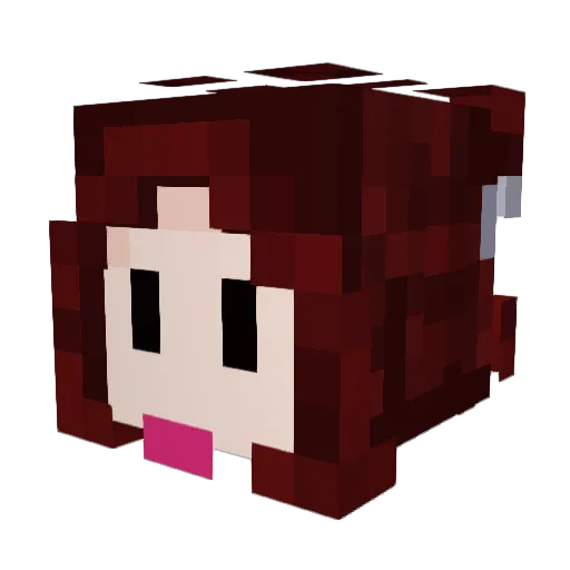 GertrudeSimi Minecraft avatar head, 3D render