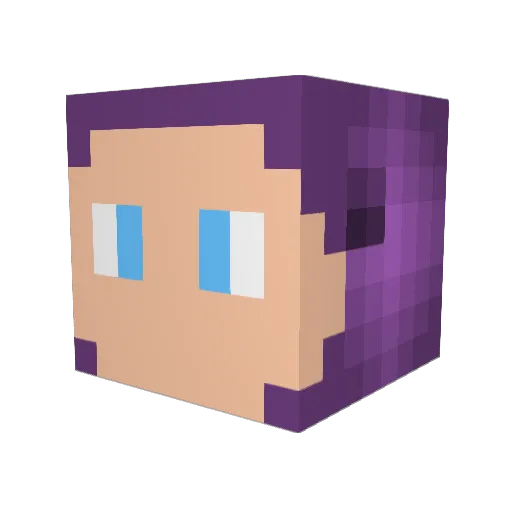 Gertrude_srs Minecraft avatar head, 3D render