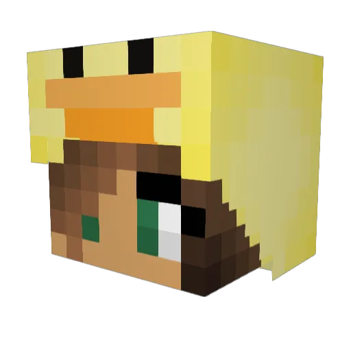 GertuliciousVol2 Minecraft avatar head, 3D render