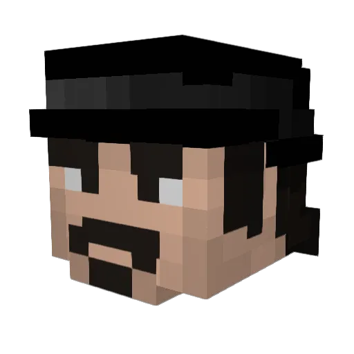 GerugoWasTaken Minecraft avatar head, 3D render
