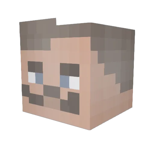 GerundiyRO Minecraft avatar head, 3D render