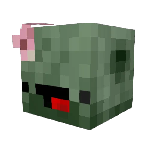Gerutoka Minecraft avatar head, 3D render