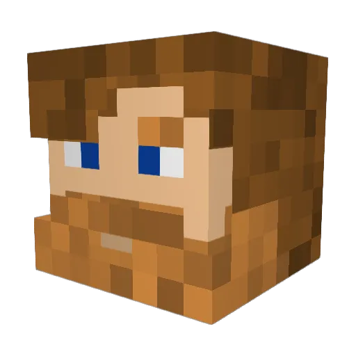 Gervasio512 Minecraft avatar head, 3D render