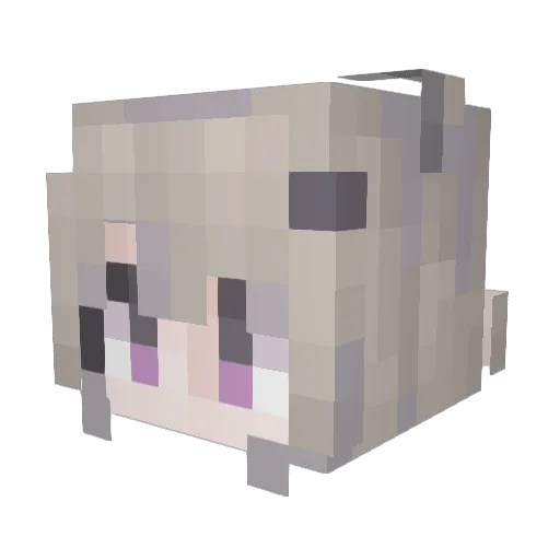 Gerx Minecraft avatar head, 3D render