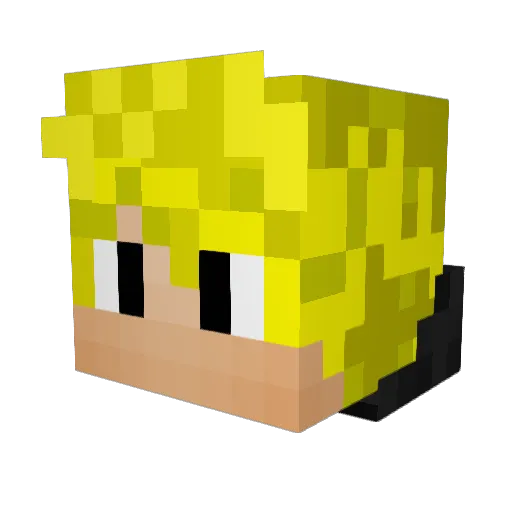 Gery1011 Minecraft avatar head, 3D render