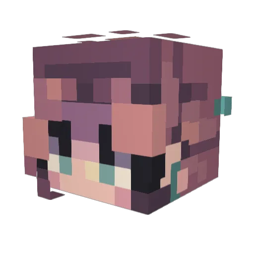 Geryskulahavy Minecraft avatar head, 3D render