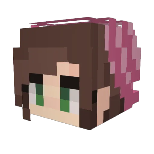 Gesco Minecraft avatar head, 3D render