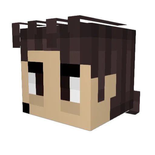 Gesgan Minecraft avatar head, 3D render