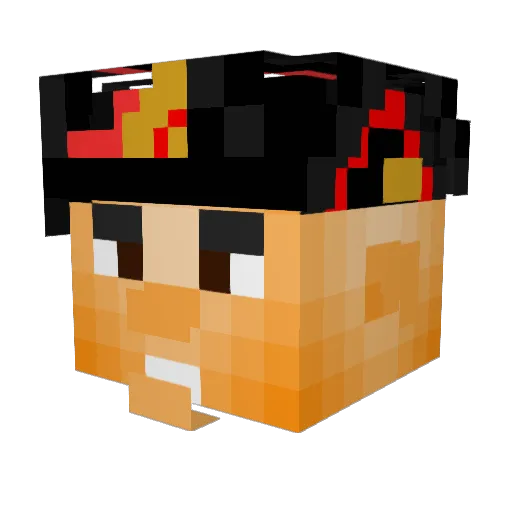 GesooCreesto Minecraft avatar head, 3D render