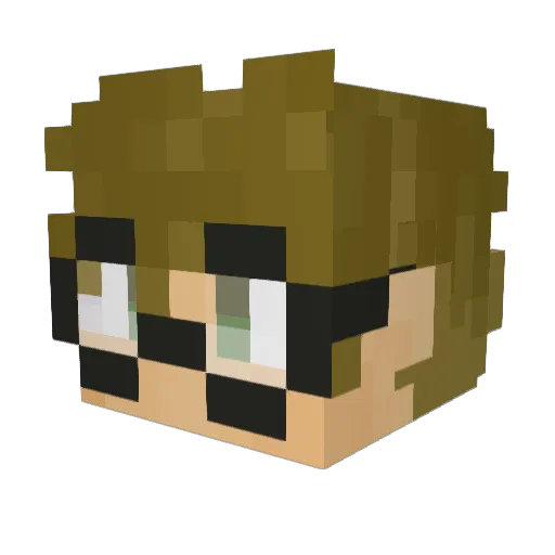 Gesperrt Minecraft avatar head, 3D render