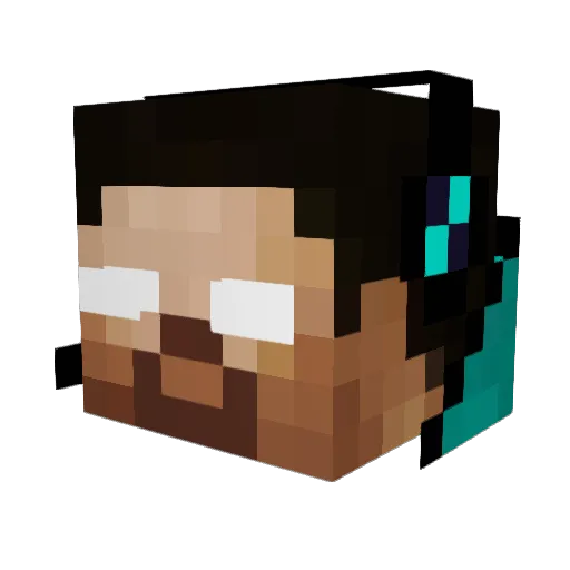 GestapoOfficer Minecraft avatar head, 3D render