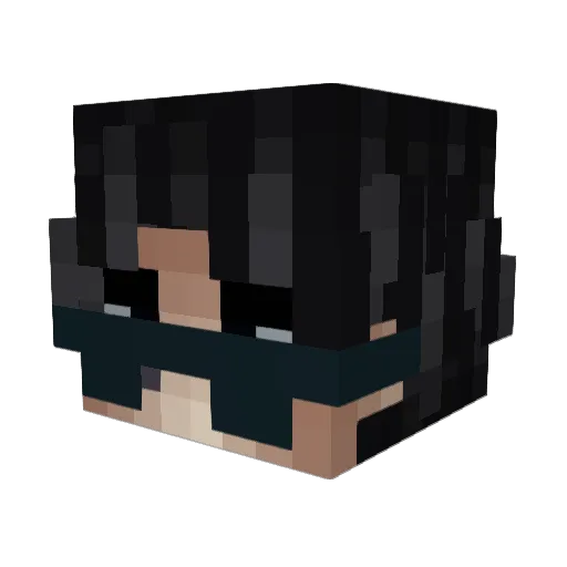 Gestionnaire Minecraft avatar head, 3D render