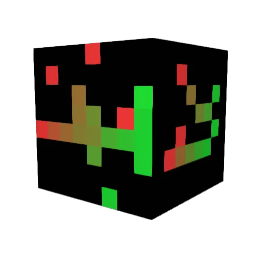 Gestly Minecraft avatar head, 3D render