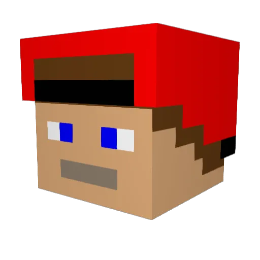 GestoordeSyb Minecraft avatar head, 3D render
