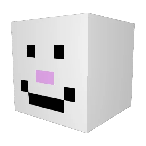 Gesuis Minecraft avatar head, 3D render