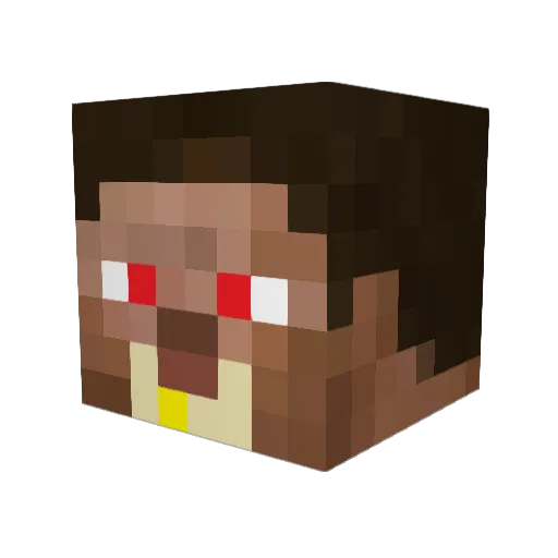 GetAidsKid Minecraft avatar head, 3D render