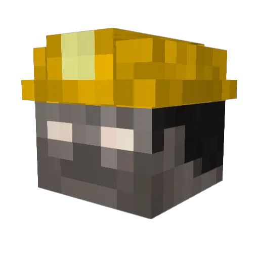 GetAway Minecraft avatar head, 3D render