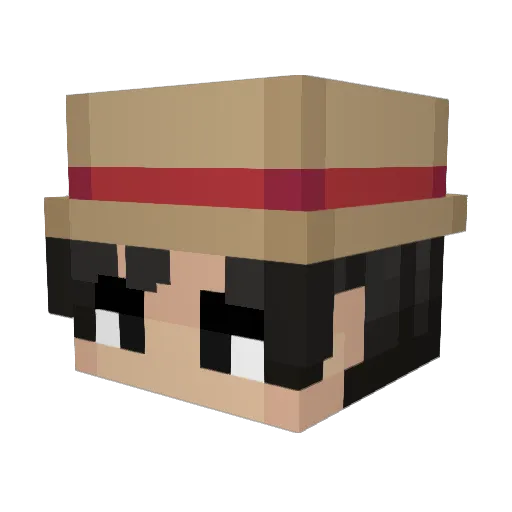 GetBackPopSmoke Minecraft avatar head, 3D render