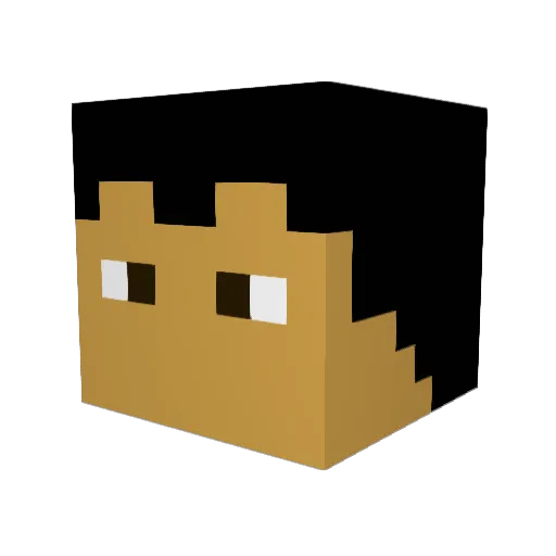 GetBourqued Minecraft avatar head, 3D render