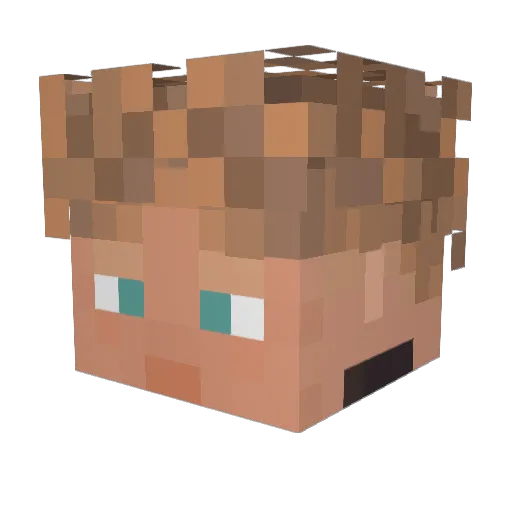 GetButter Minecraft avatar head, 3D render