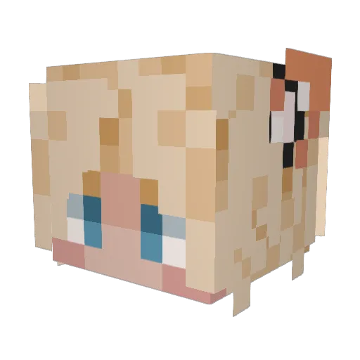 GetChunked Minecraft avatar head, 3D render