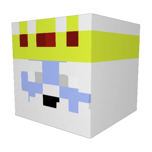 GetClarted Minecraft avatar head, 3D render