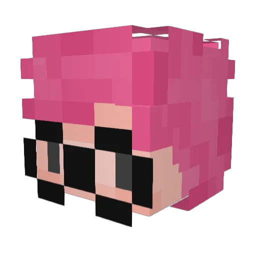 GetDazzled Minecraft avatar head, 3D render