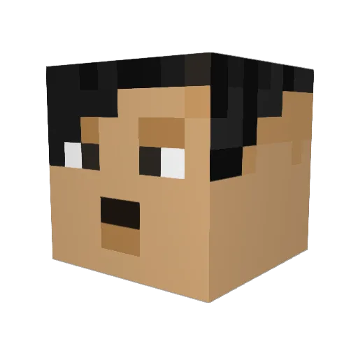 GetGrim Minecraft avatar head, 3D render