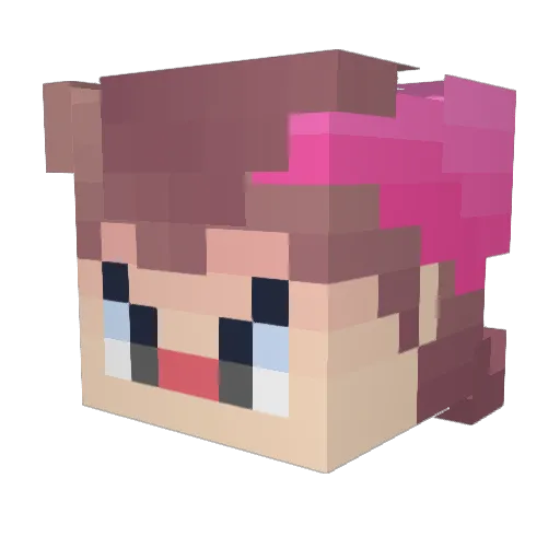 GetMadz Minecraft avatar head, 3D render