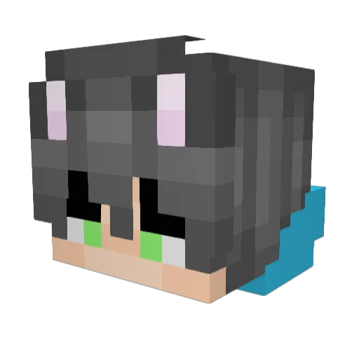 GetMessy Minecraft avatar head, 3D render