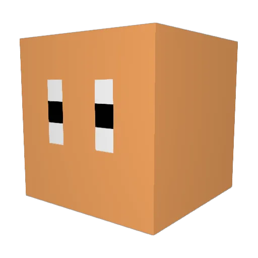GetMinced Minecraft avatar head, 3D render
