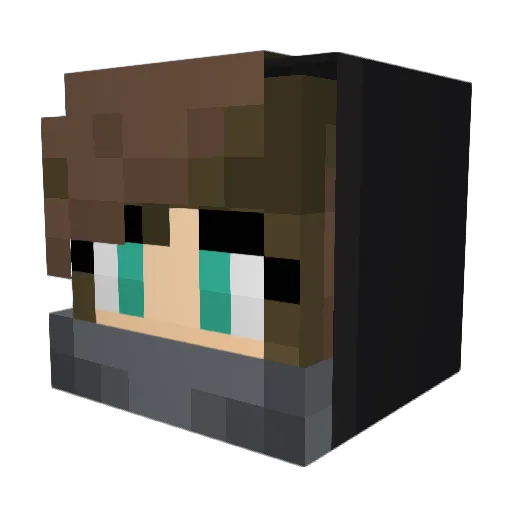 GetMixed Minecraft avatar head, 3D render