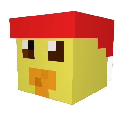 GetNuttedOn Minecraft avatar head, 3D render
