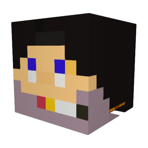 GetOffMeStepSis Minecraft avatar head, 3D render