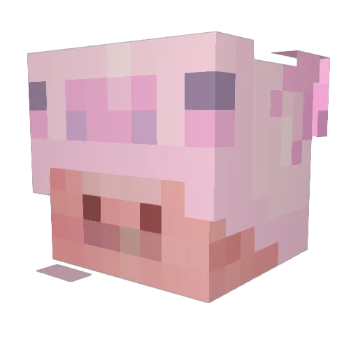 GetOinkOinked Minecraft avatar head, 3D render