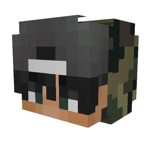 GetR3ktByFaker Minecraft avatar head, 3D render