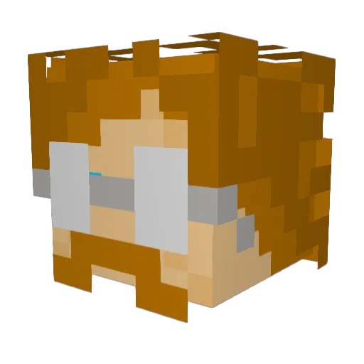 GetRaged Minecraft avatar head, 3D render
