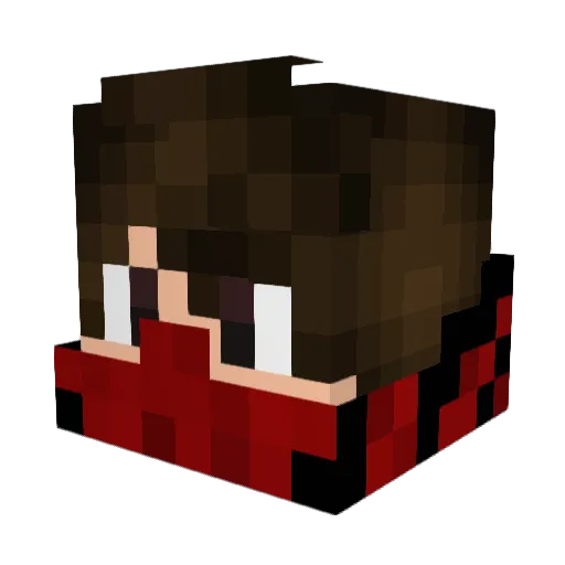 GetRektBym Minecraft avatar head, 3D render