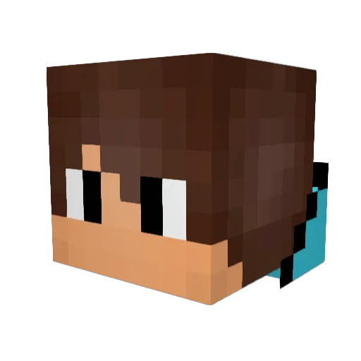 GetRekt_ Minecraft avatar head, 3D render