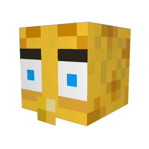 GetSlugged Minecraft avatar head, 3D render