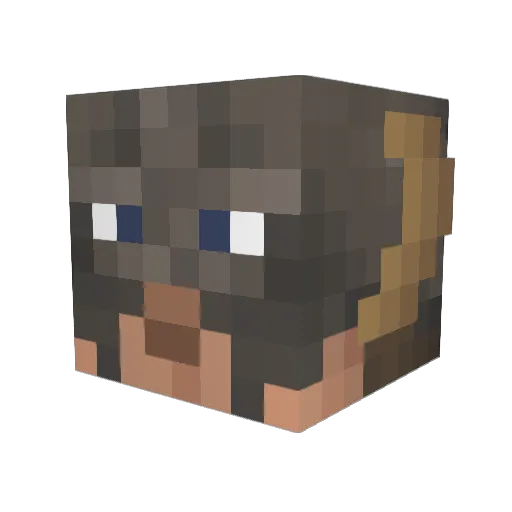 GetTheNuts Minecraft avatar head, 3D render