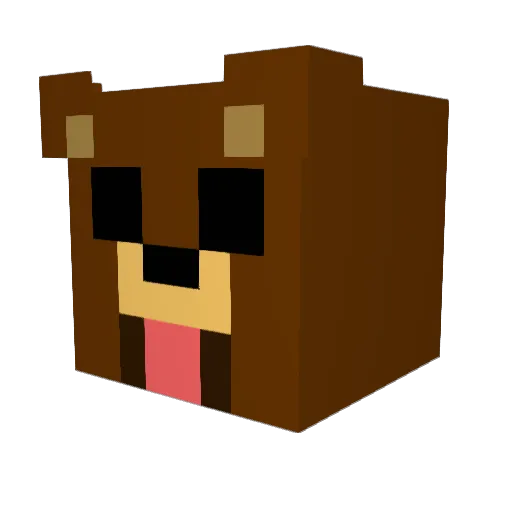 GetToTheChoppa Minecraft avatar head, 3D render