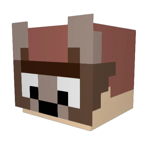 Get_Weened Minecraft avatar head, 3D render