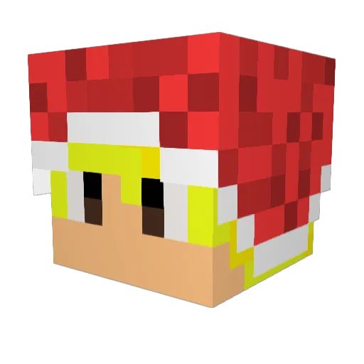 Getcakesan Minecraft avatar head, 3D render