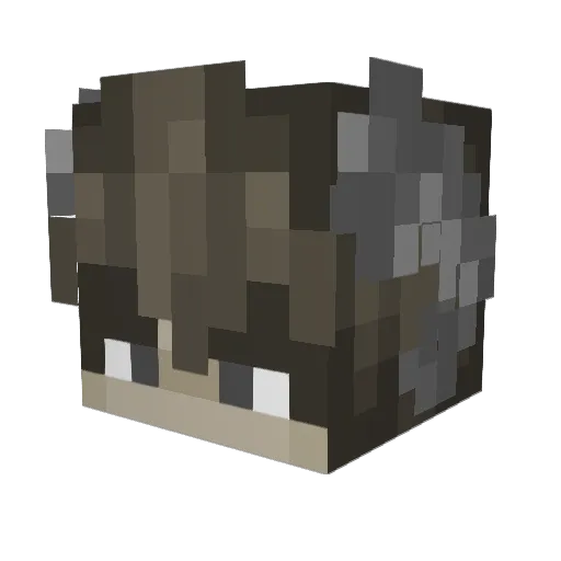 GetemGK Minecraft avatar head, 3D render