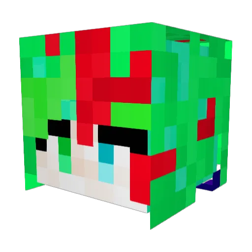 Gethye Minecraft avatar head, 3D render