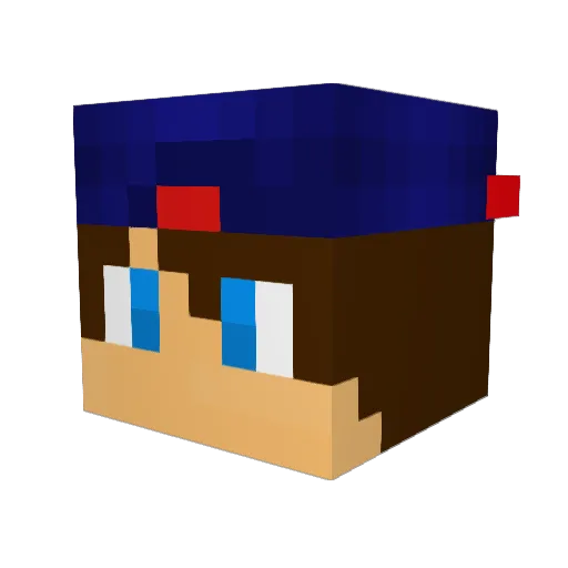 Getosdah Minecraft avatar head, 3D render