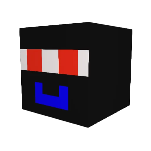 Getro1 Minecraft avatar head, 3D render