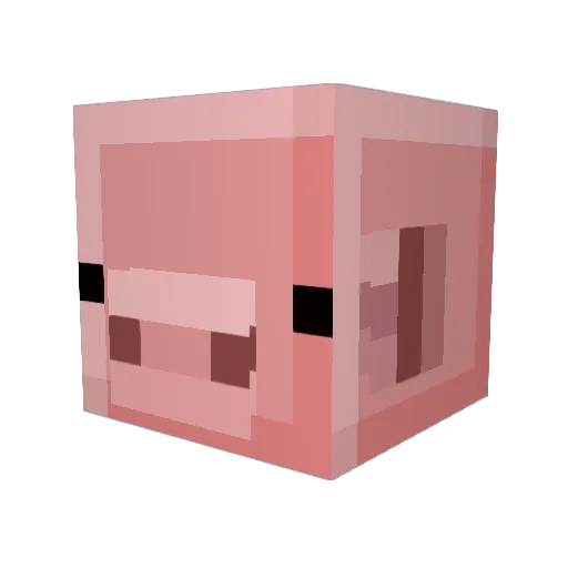 Getsetheperson Minecraft avatar head, 3D render
