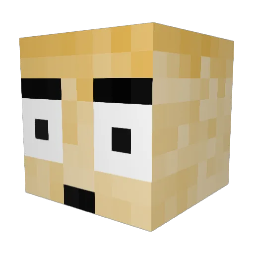 GettYatti Minecraft avatar head, 3D render